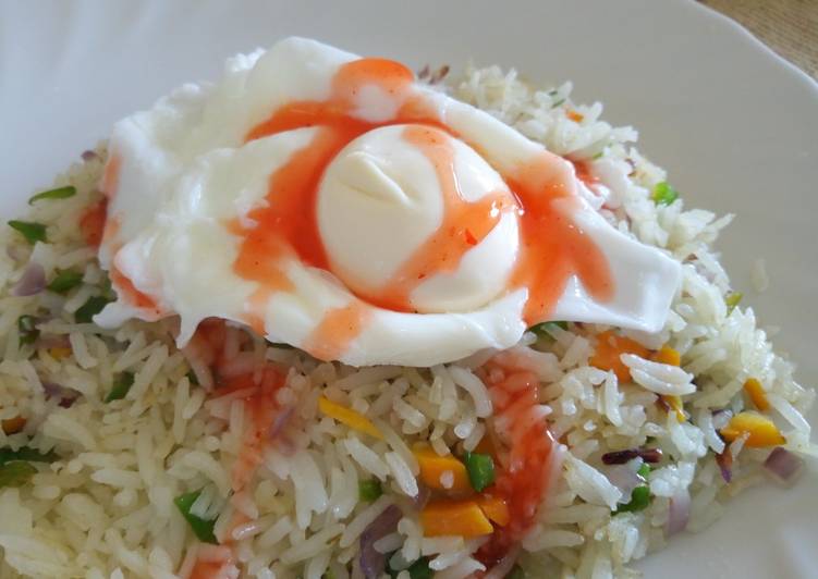 Easiest Way to Make Speedy Breakfast Fried Rice Served with a Poached Egg#BreakfastContest