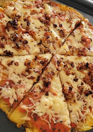 Una foto de Pizza saludable sin harinas 😋🍕