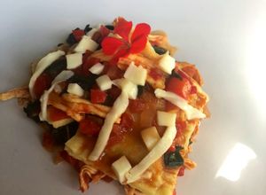 Una foto de Ravioli ripeni di pollo (Ravioli con relleno de pollo)