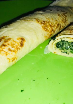 Una foto de Relleno de espinacas para panqueques