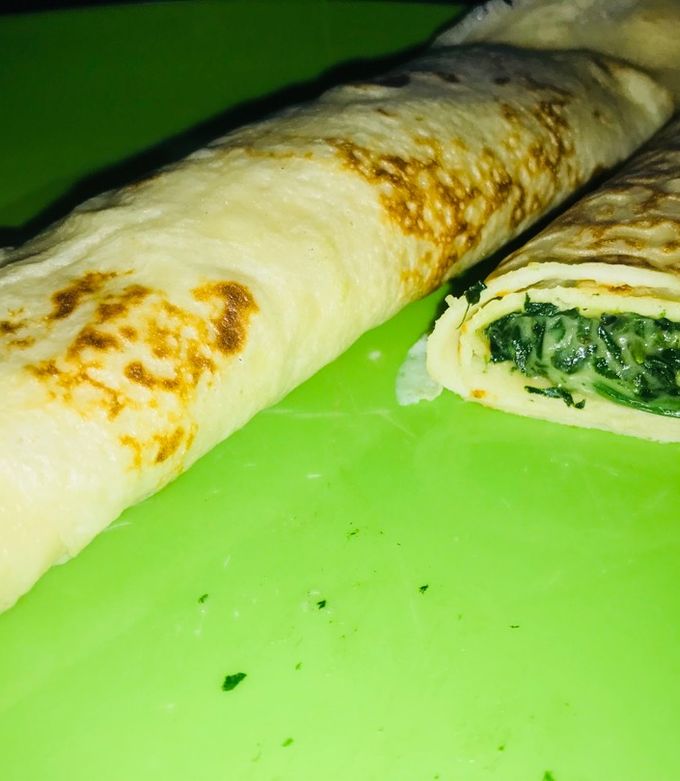 Una foto de Relleno de espinacas para panqueques