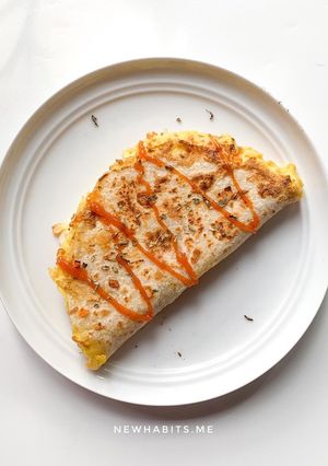 Foto resep Egg folded tortilla 364 kcal | menu diet