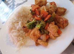 Una foto de Pollo a la Naranhot