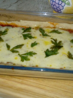 Una foto de Pizza con mozzarella