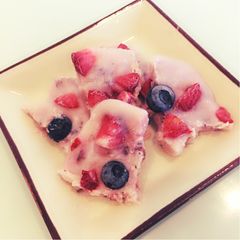 Mixed berry yogurt bark A picture of Mixed berry yogurt bark.