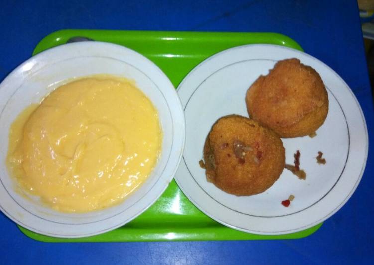 Simple Way to Prepare Super Quick Homemade Akara(bean balls) with custard