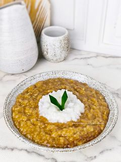 Foto resep Bubur Merah Putih dari Nasi Sisa (Bisa MPASI 9m+)