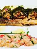 Salmón en Evolución - En Hojas de Parra con Suero Costeño, Salmón Skin Y Tartar