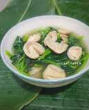 Canh rau lang nấu nấm rơm