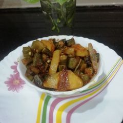 Bhindi Aloo Fry A picture of Bhindi Aloo Fry.