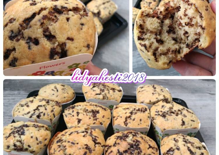 Langkah Mudah untuk Membuat Choco Vanilla Muffin, mo mixer Anti Gagal