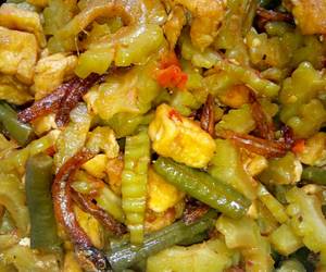 Resep Unik Pare, kacang panjang, teri, tahu masak bumbu sambel goreng pedas Enak Sederhana