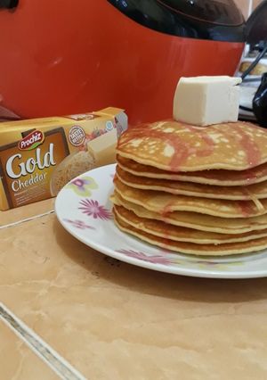 Foto resep Pancake cheese coco pandan milk