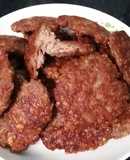 Thịt xay trộn cốm chiên