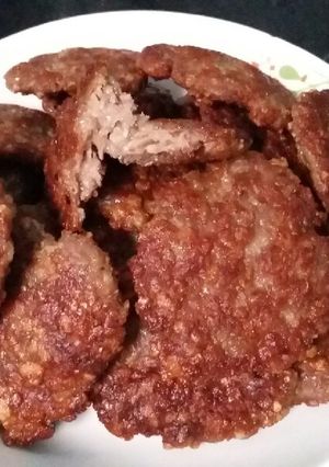 Hình của món Thịt xay trộn cốm chiên.