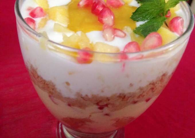Recipe of Ultimate Mango curd pudding#summers#