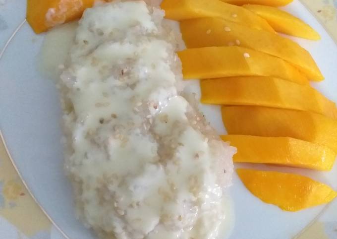 Simple Way to Make Super Quick Homemade Thai #Mango Sweet Sticky rice