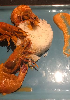 Une photo de Gambas géantes à l'armoricaine