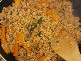 Arroz yamaní con carne de soja