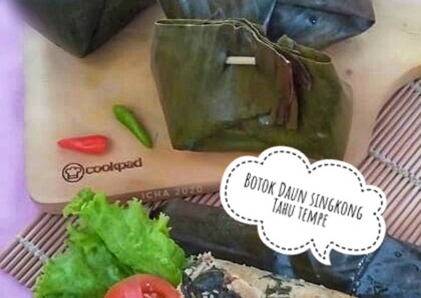 Botok Daun singkong Tahu Tempe