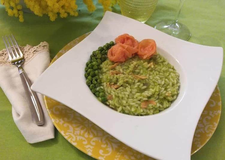 Risotto Crema Di Piselli E Salmone Affumicato Ricetta Originale E Segreti Con Foto Passo Passo