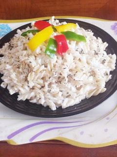 صورة لوصفة مكرونة بالزبادى والنعناع