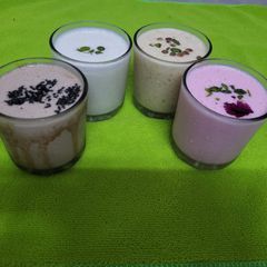 A picture of Four Flavoured Lassi (No Sugar).