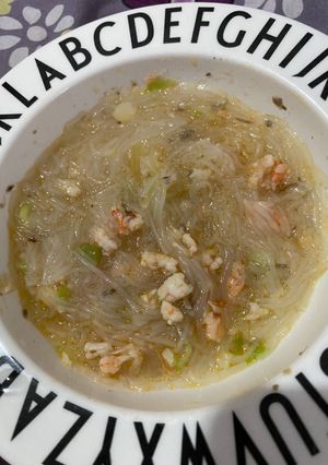 Foto resep MPASI Sup Bihun Tumis Udang 10 bulan