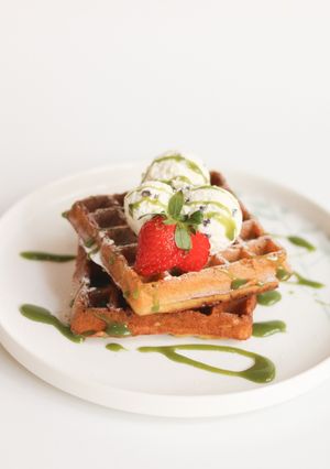 Foto resep Waffle Matcha