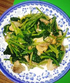 xào rau cải ngọt