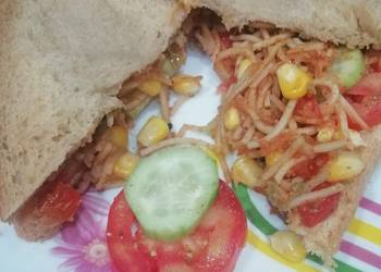 Ultimate Cooking Recipe Noodles Sandwich Delicious