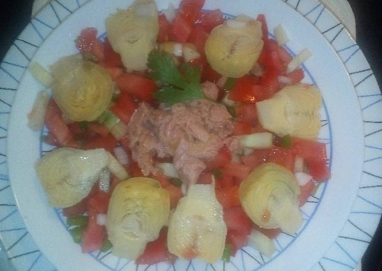 Aliño de corazones de alcachofas