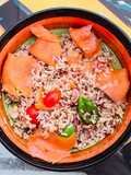Riso con grano saraceno al salmone affumicato