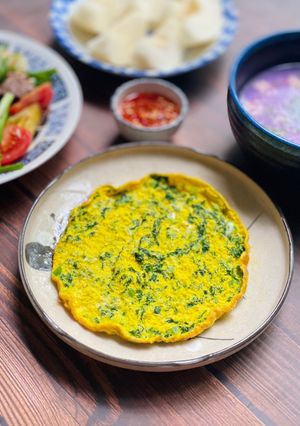 Hình của món Cải Kale Chiên Trứng.