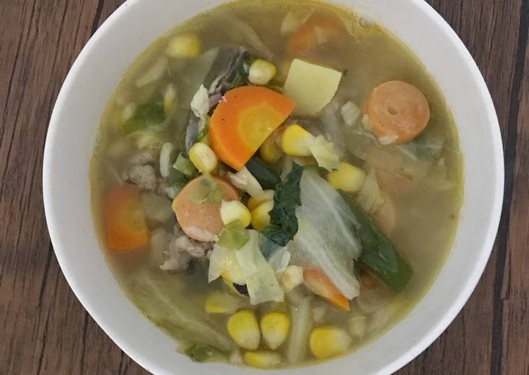 Sup Ayam Sosis Jagung Juara👌🏻 mudah dan nikmat