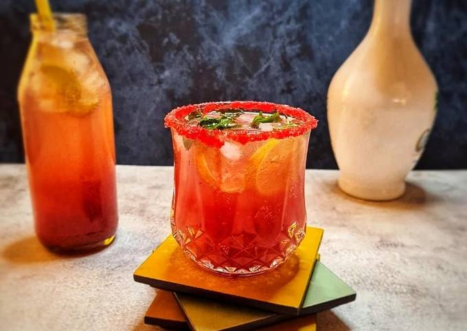 Sparkling Guava Punch Mocktail