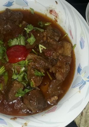 A picture of Mutton masala handi.