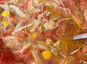 A picture of chicken tortilla soup