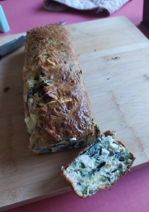 Une photo de Cake épinards & feta