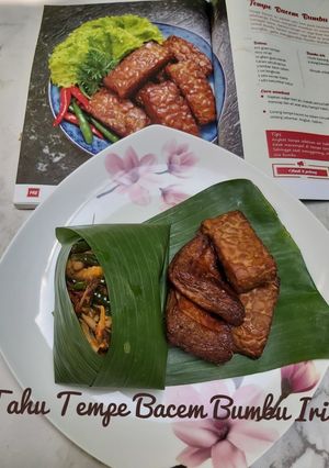 Foto resep Tahu & Tempe bacem bumbu iris (menu angkringan)