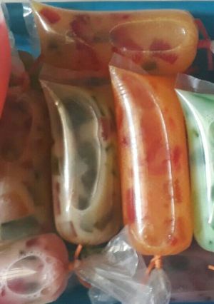 Foto resep Es lilin rainbow susu