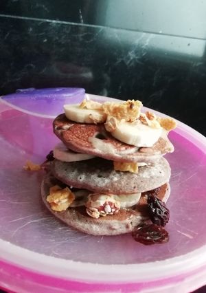 Una foto de Waffles veganos