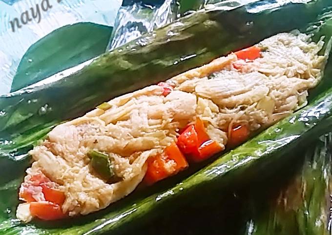 Resep Pepes Jamur Ayam Suwir Oleh Naya Z Cookpad