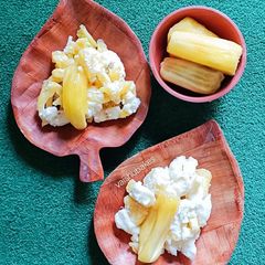 A picture of Jackfruit Banana Milk Crumble.