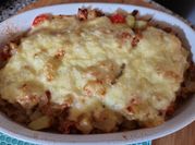 Una foto de chayotes con queso