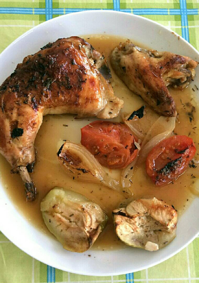 Una foto de Pollo a la cerveza con limón