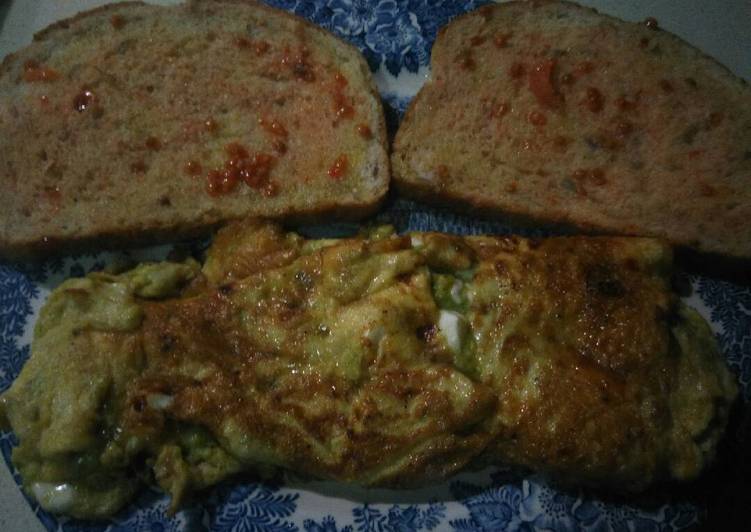Tortilla sabores con pan tomate