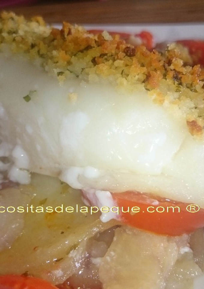 Una foto de Bacalao crujiente al horno
