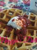 Waffles integrales de banana y avena