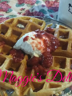 Una foto de Waffles integrales de banana y avena
